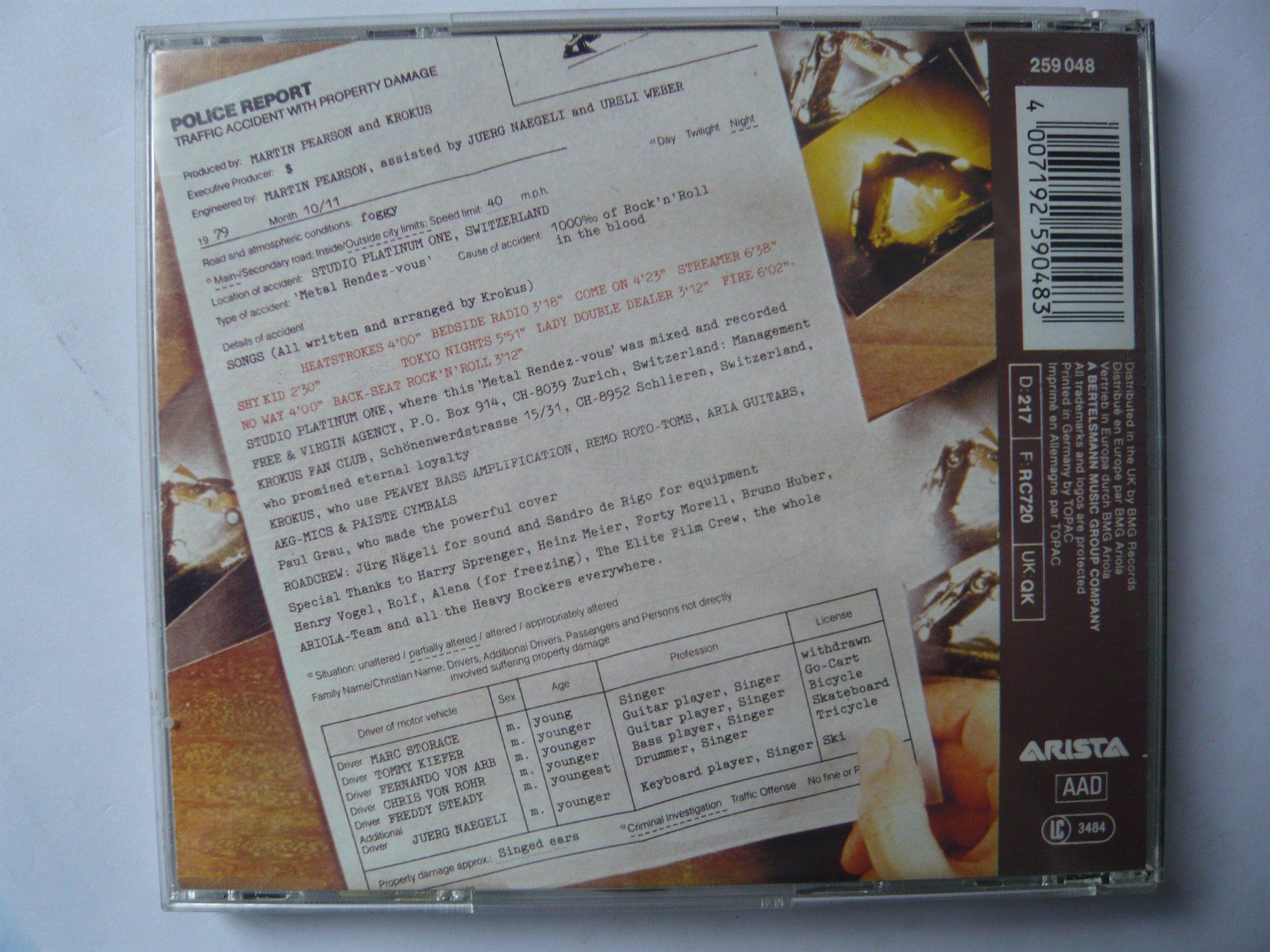 CD: KROKUS METAL RENDEZ-VOUS – Usato da Winterthur venduto da Cajun 1