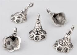5 Anhänger Bali style gemustert 20x11mm