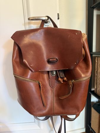 Benci Brothers Leather Backpack
