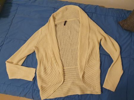Strickjacke Chicorée Gr. L Creme Sommerliche Strickjacke