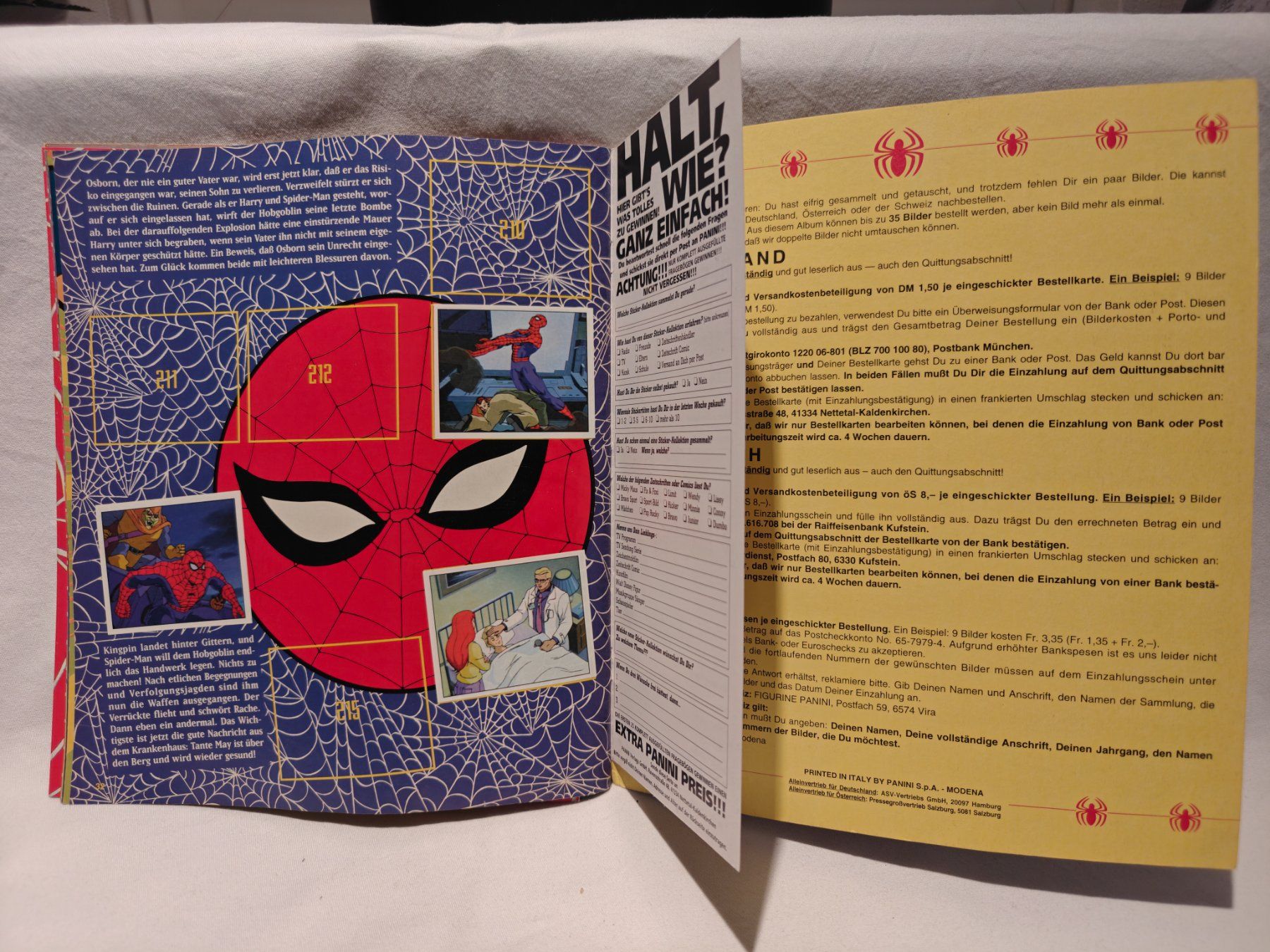 Panini Album: Spider-Man 1995 Panini Stickeralbum – Usato da Gutenswil venduto da Vulcano21 9