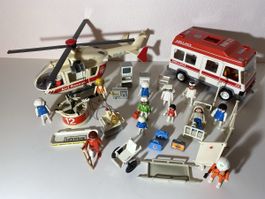 Playmobil Krankenwagen&Helikoper&Zubehör