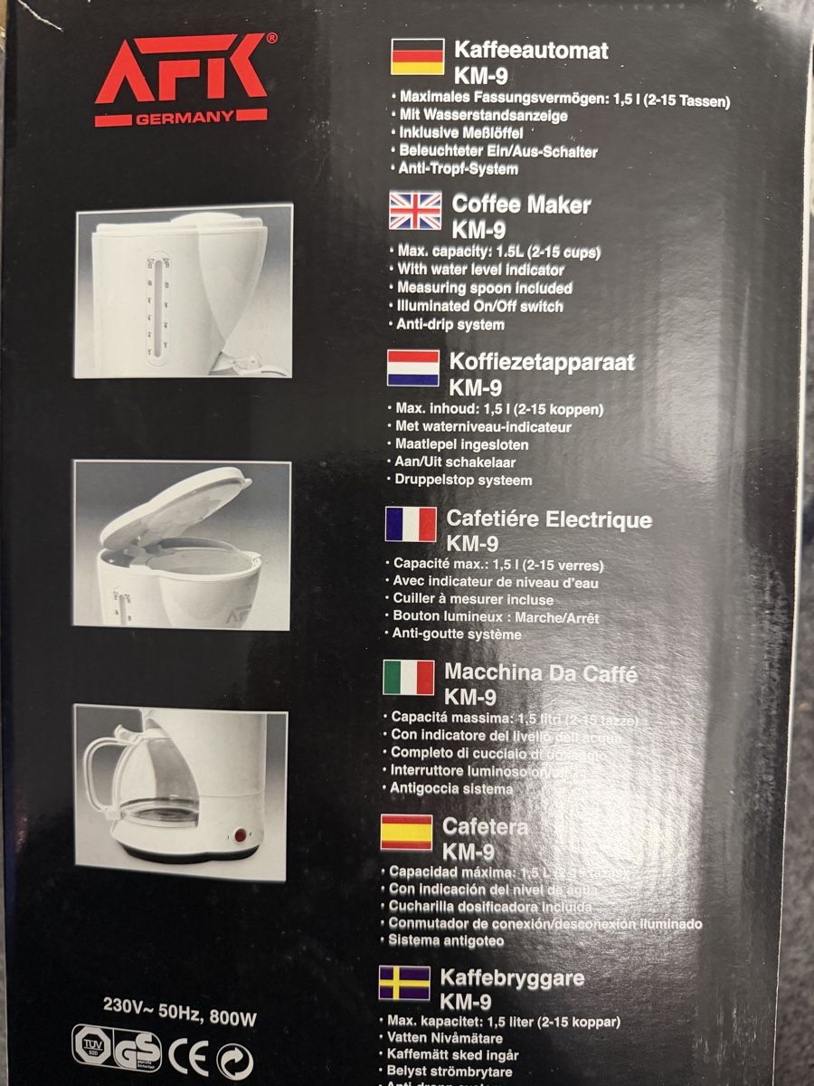 Macchine per caffè & Macchine per espresso: AFK Kaffeemaschine NEU – Nuovo e nell'imballaggio originale da Tennwil venduto da Zaylaaa 1