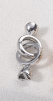 Oval-Clip-Verschluss in Silberfarbe