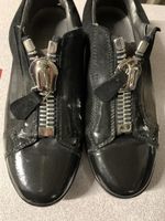 Geox Sneakers Halbschuh Leder/Lack/Zipper Gr.38.5-39, neuw.