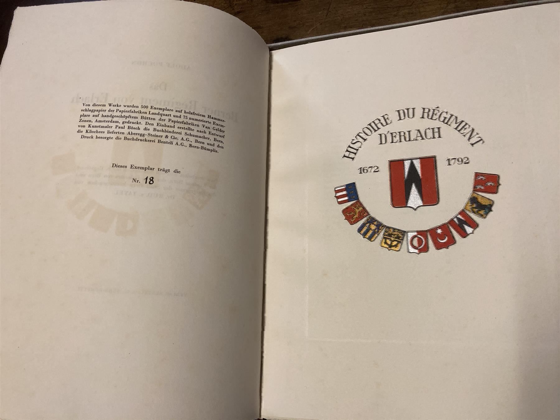 Libri: R. von Tavel; Berner Regiment von Erlach – Usato da Bern venduto da Jwpm66 1