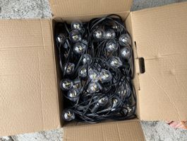 Lichterkette für Aussenbereich, wie neu, 50 Glühbirnen