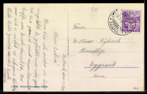 Cartoline postali: AK Huttwil, Ortsansicht – Usato da Berlin venduto da bartko-reher 1