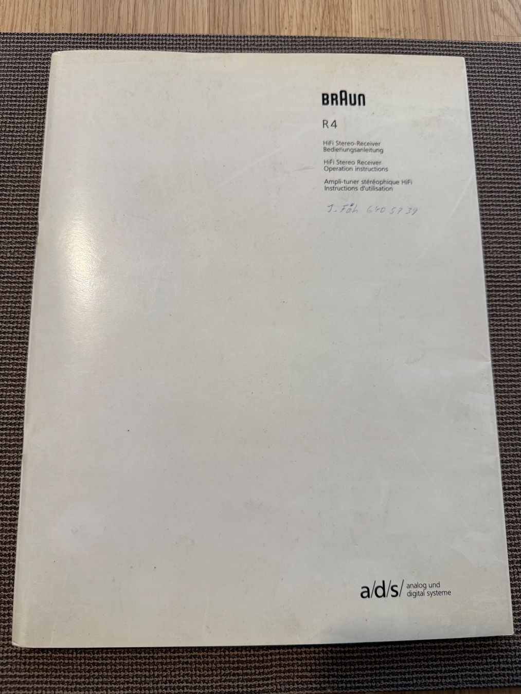 Braun Amplificatori: Braun atelier R4 Receiver Verstärker Tuner Manual – Usato da Köniz venduto da cone_cry