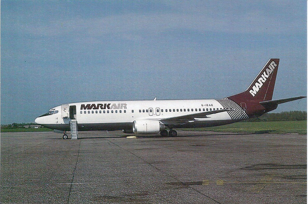 Ansichtskarten: Markair Boeing 737 G-IEAE – Neu und originalverpackt aus Thun von Abigboss