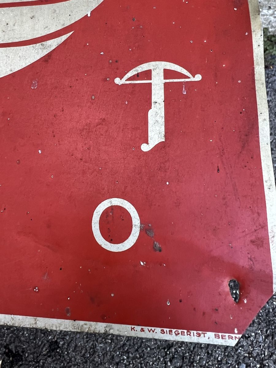 Insegne: Deso Radio Schweiz Armbrust Werbeschild Blechschild – Usato da Theilingen venduto da ovi123 1