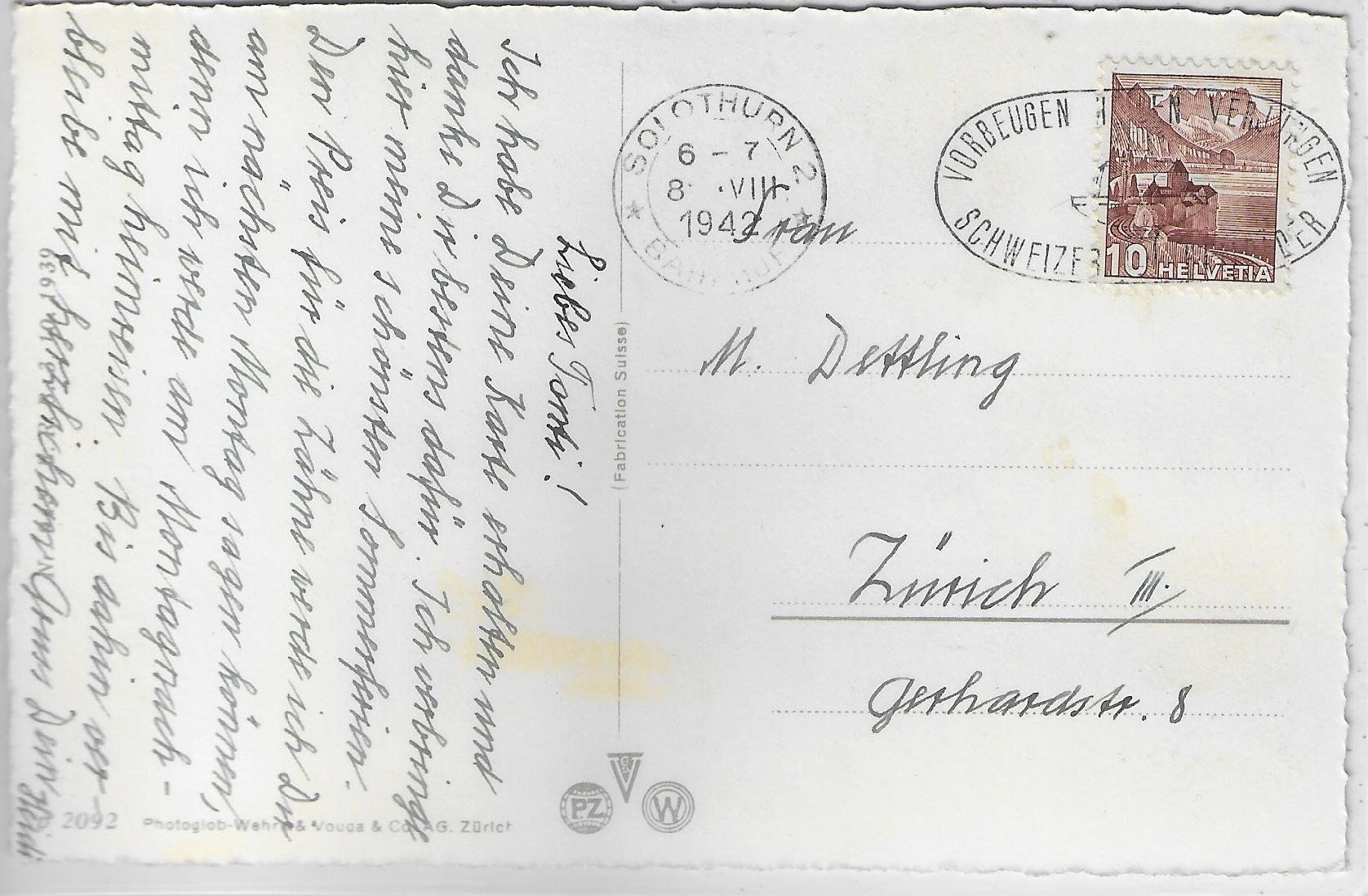 Cartoline postali: Solothurn - Krummer Turm – Usato da Ettingen venduto da Kartenplanet 1