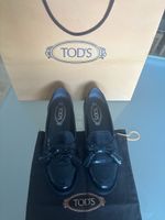 TOD'S Loafers Damen Schwarz Grösse 38 Leder Lackleder
