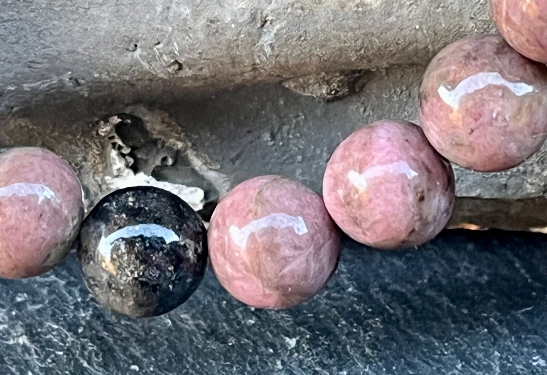 Catenine: Rhodonit Kette, Schweiz – Nuovo (secondo la descrizione) da Diegten venduto da hamofi57 5