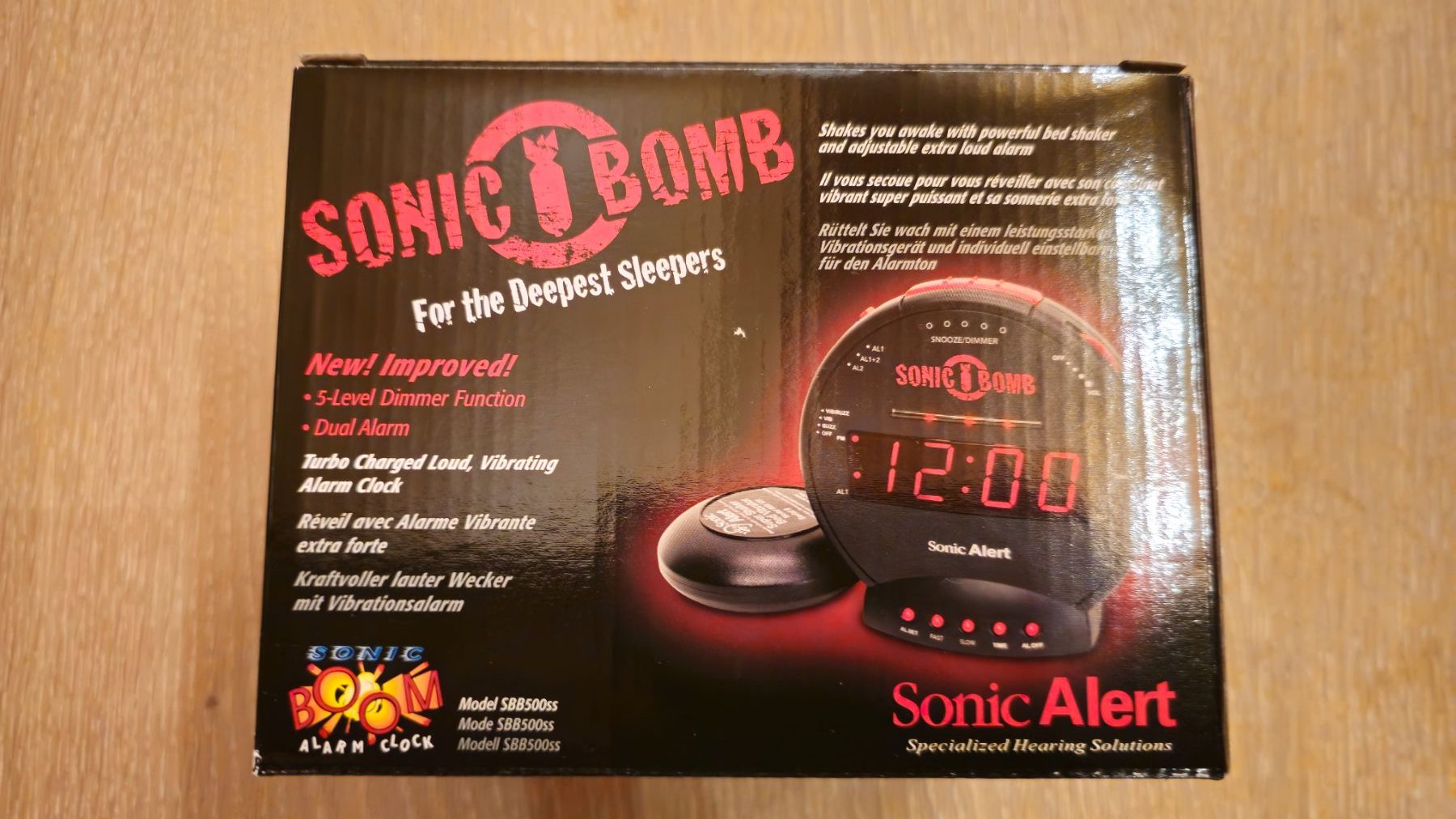 sonic bomb wecker mit vibration Sonic Bomb SBB500: Wecker akustisch, leuchtend und vibrierend main image 1