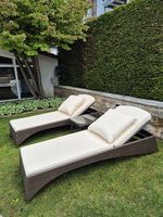 2x Rausch Florida Eden Roc Liegestuhl inkl. Kissen und Tisch