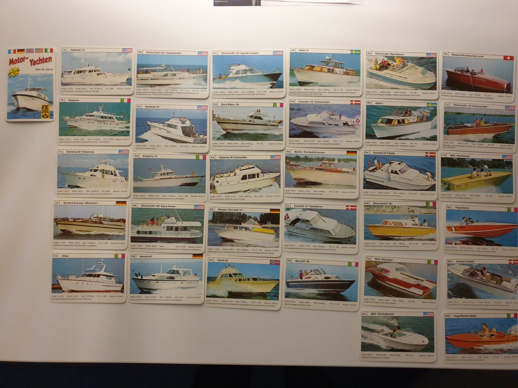 Giochi: Quartett "Motor-Yachten" – Usato da Uster venduto da Andreas7 1