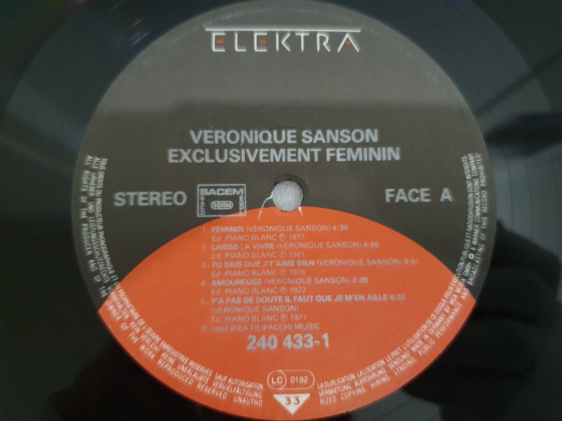 Schallplatten: Véronique Sanson - Exclusivement Féminin – Gebraucht aus Uster von Vinyl-Leidenschaft 3
