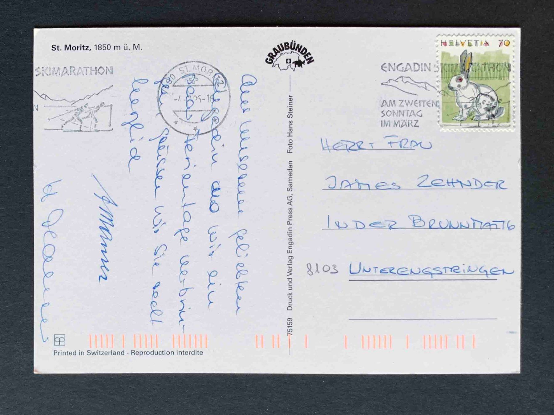 Cartoline postali: AK St Moritz – Usato da Goldau venduto da artelier1 1