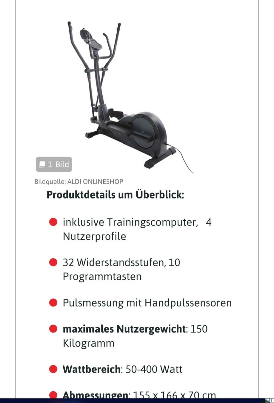 Hometrainer: Crosstrainer neu mit Bodenmatten ab 150.-- – Nuovo e nell'imballaggio originale da Buttikon SZ venduto da Marcelr 3