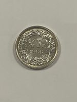 Schweizer Silbermünze: 1/2 CHF, 1966 - UNZ! Top Zustand!