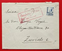 SPANIEN ISABEL L CATOLICA SAN SEBASTIAN CENSURA MILITAR 1938