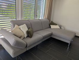 Sofa super bequem, elektr. Relaxfunktion, grau 
