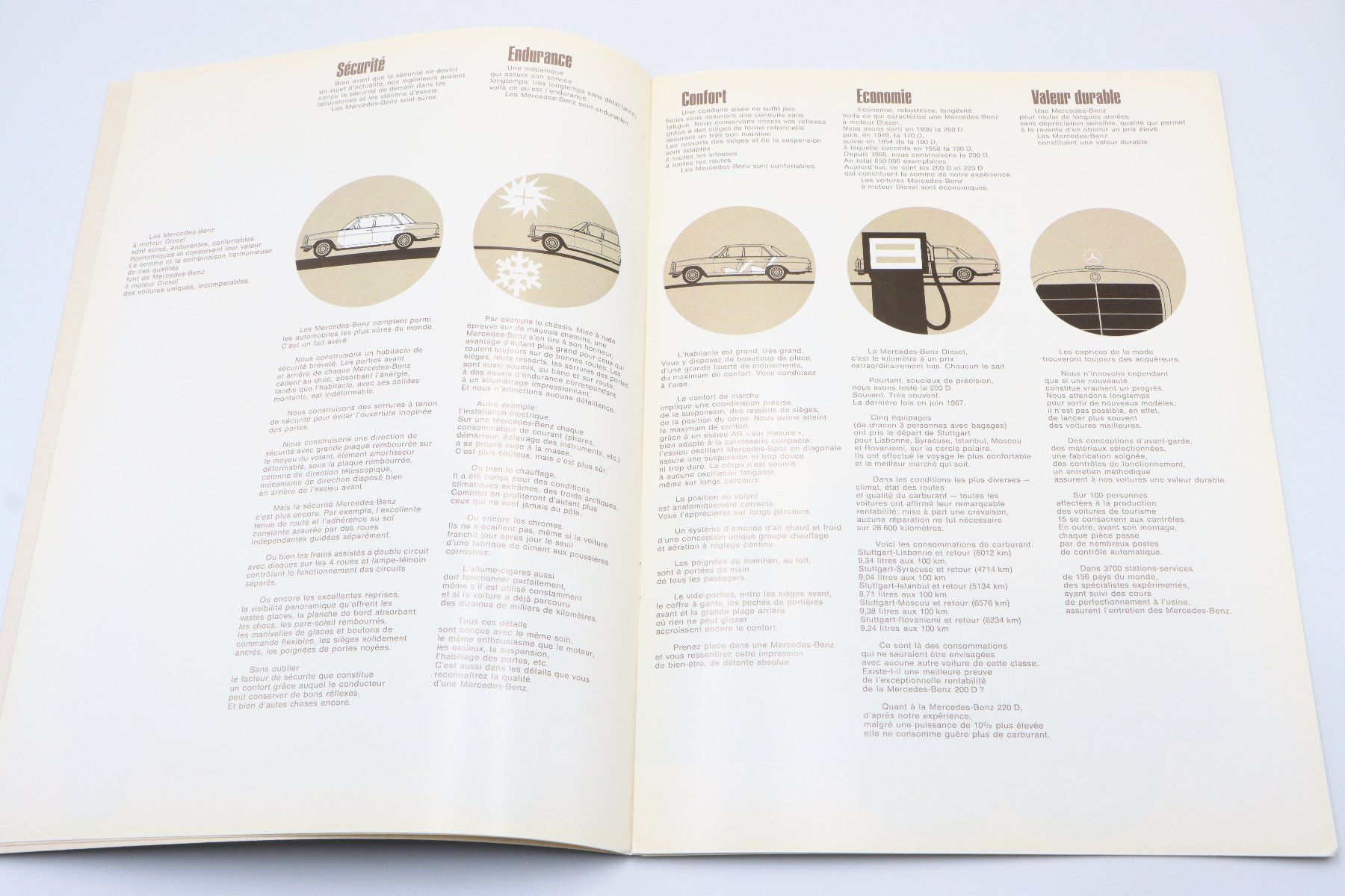 Mercedes-Benz Documenti: Mercedes 220D 1967 Prospekt – Usato da Bühl b.Aarberg venduto da Collectorpassions 3