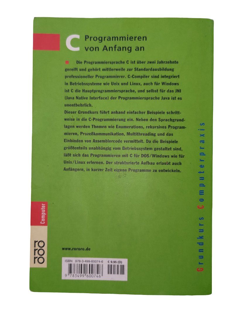 Bücher: Grundkurs Computerpraxis C Programmieren von Anfang an Buch – Gebraucht aus Inwil von Vom_Schiltwald 1