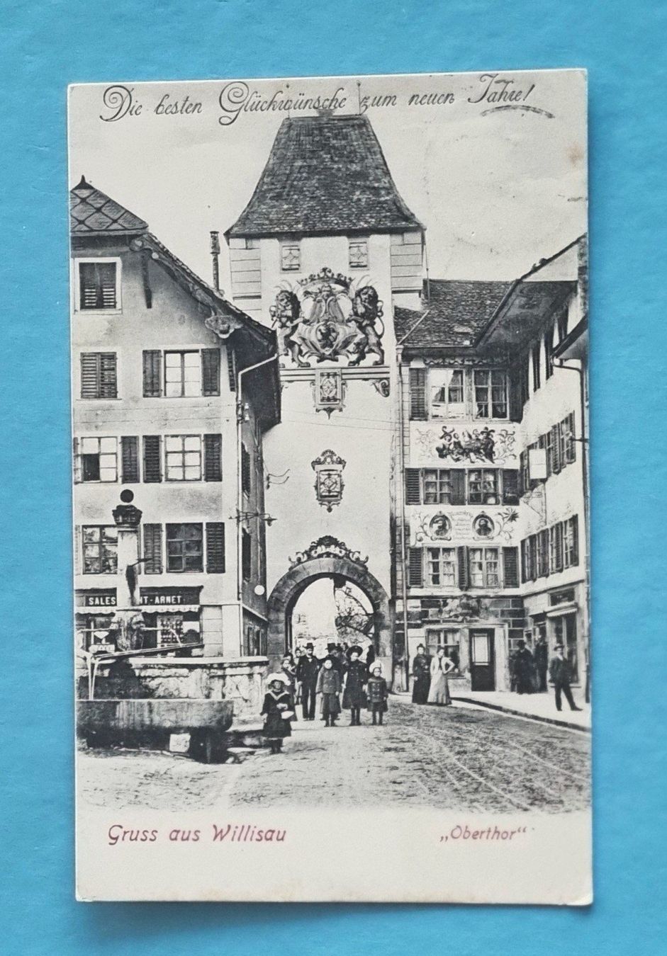 Cartoline postali: Willisau - Obertor - belebt - 1905 – Usato da Rothrist venduto da RROENK