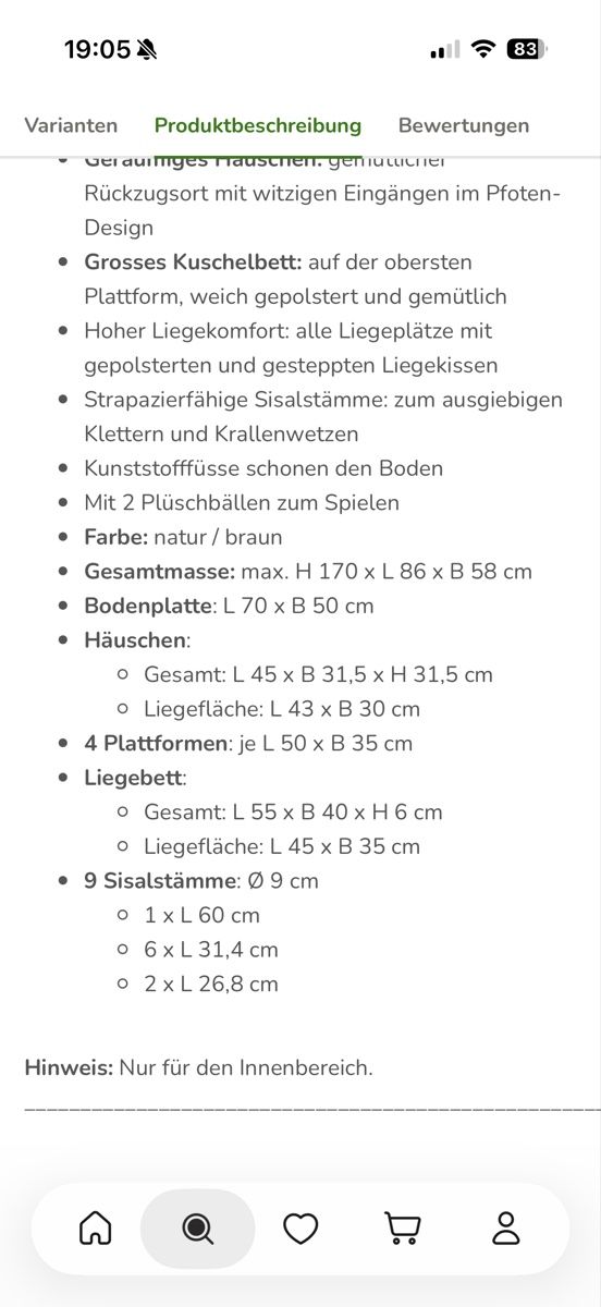 Tiragraffi: Kratzbaum neuwertig La Tour – Nuovo (secondo la descrizione) da Suhr venduto da MuempfeliWerk 2