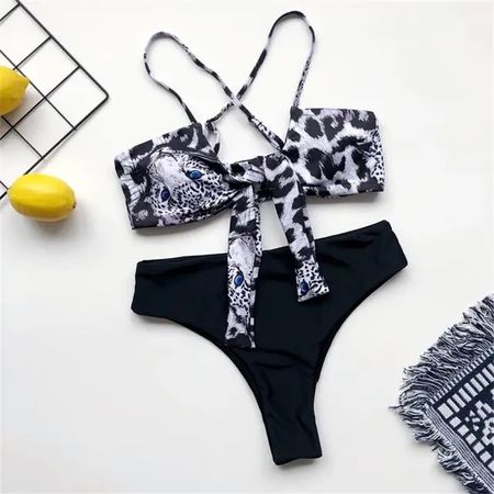 Bikini Neu mit Leopard Gr S