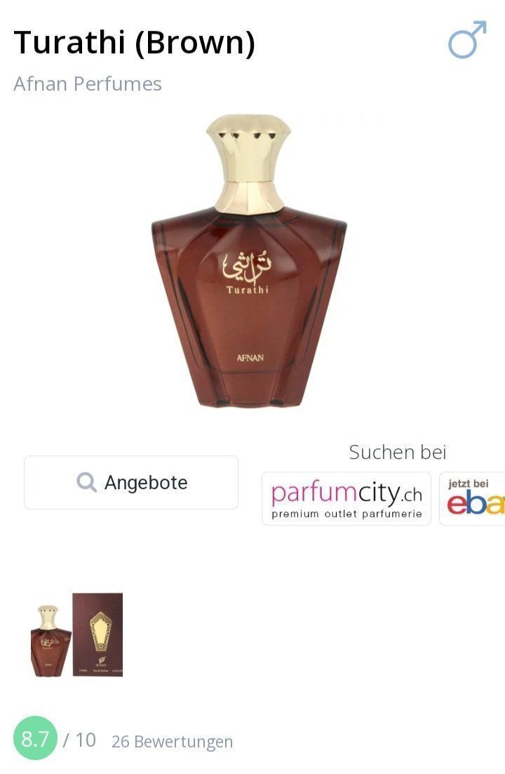 Parfum & Eau de Toilette: 10 ml TURATHI BROWN AFNAN PERFUMES ABFÜLLUNG – Neu (gemäss Beschreibung) aus St. Gallen von CaliSunshine 2