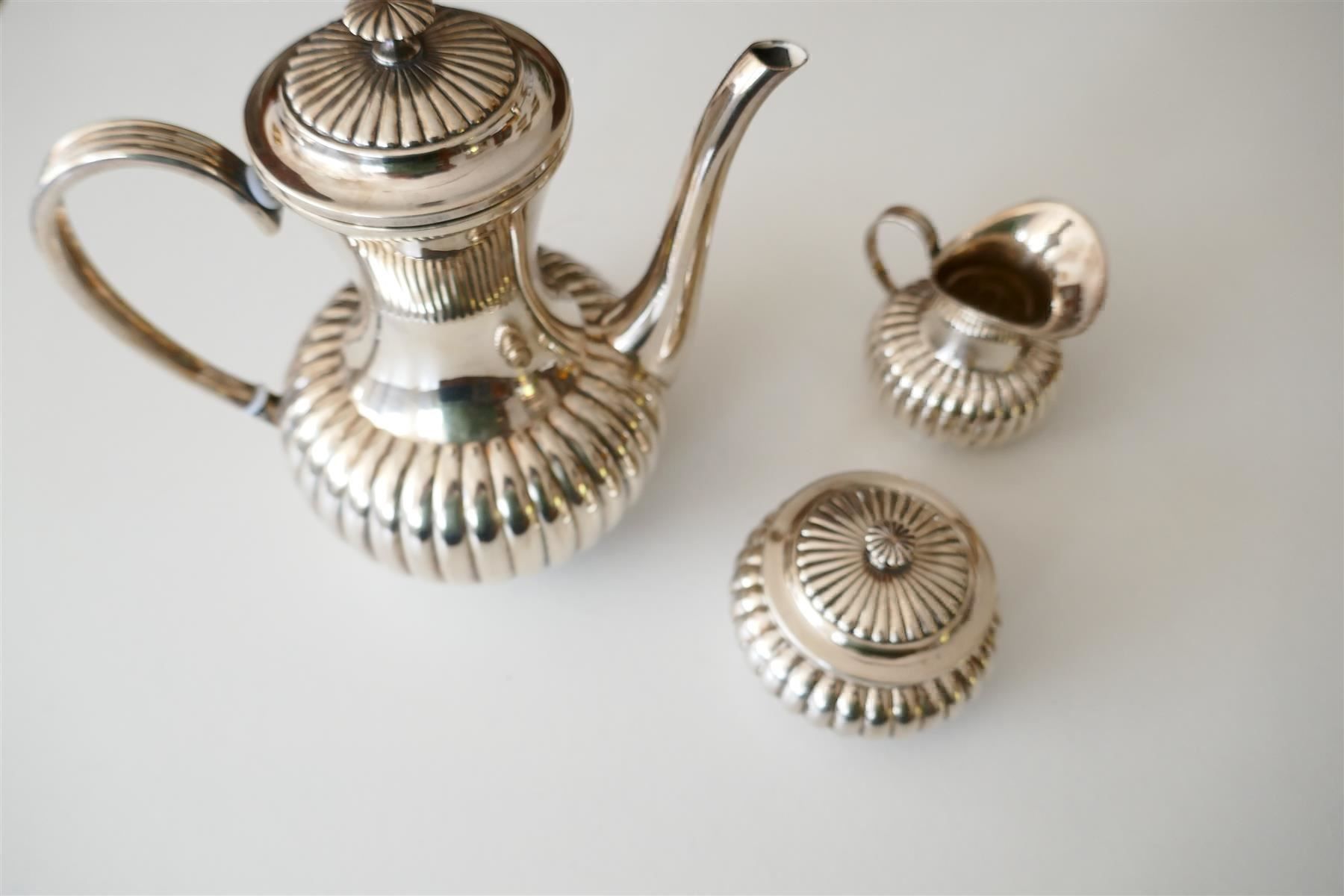 Tassen: MEISTER Espresso Set Silber 925 3teilig – Gebraucht aus Schaffhausen von swisswatches-andmore