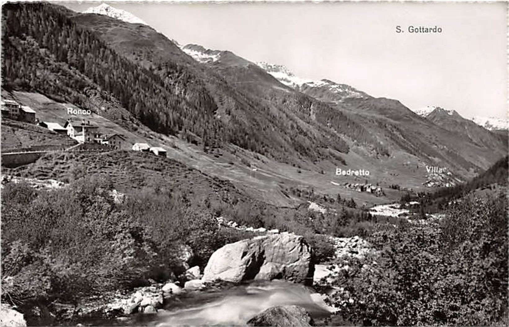 Cartoline postali: Bedretto, Ronco, Villa – Usato da Ottikon b.Kemptth. venduto da Neptun1974