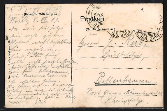 Cartes postales: Basel, Steinenquartier aus der Vogelscha – D'occasion à Berlin par bartko-reher 1