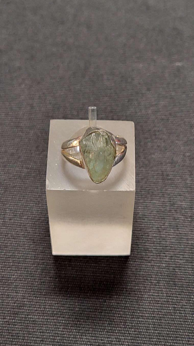 Anelli: Silber-Ring mit ungeschliffenem Stein – Usato da Basel venduto da spinne02 7