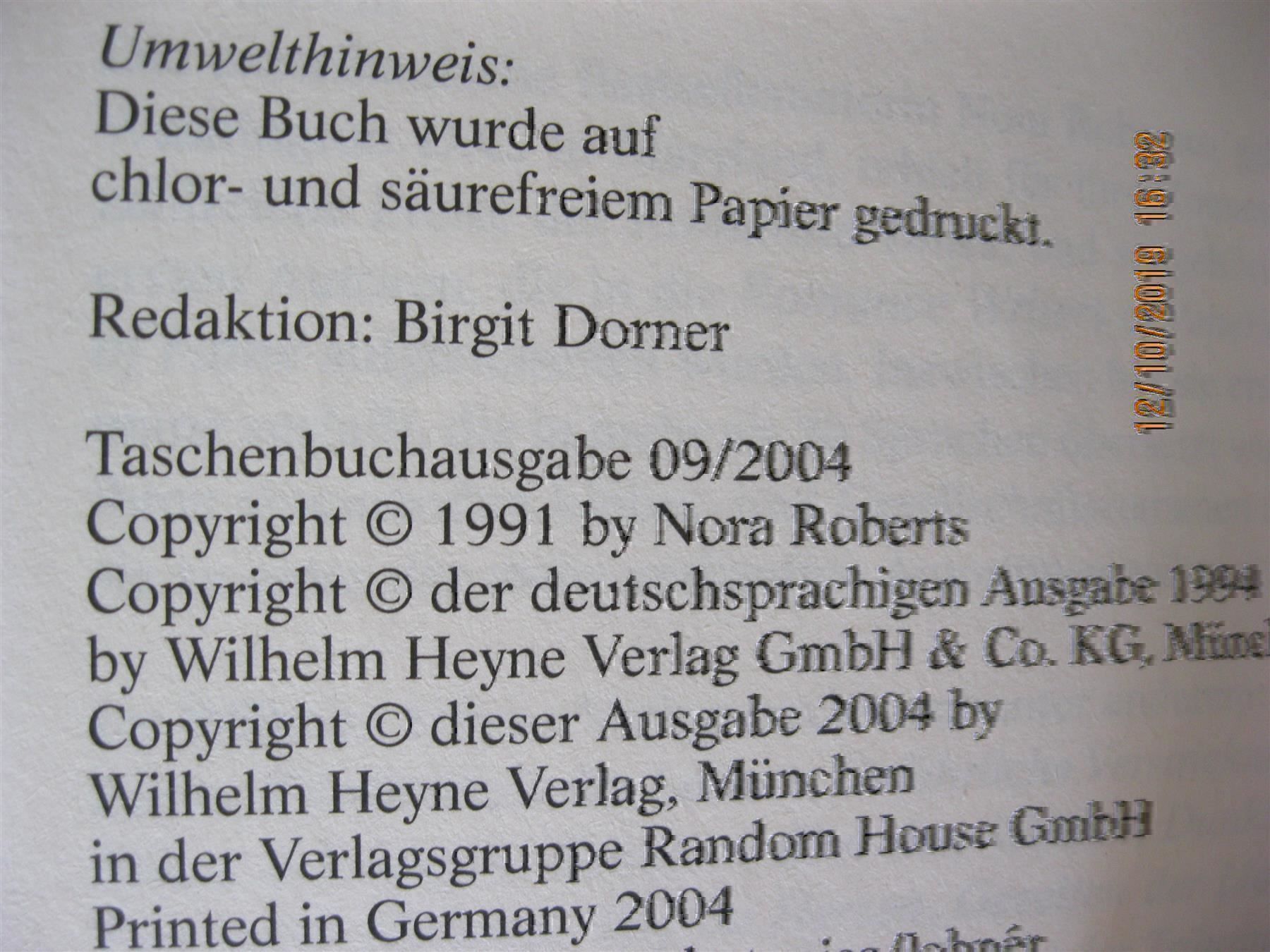 Libri: Nora Roberts: Erinnerung des Herzens – Nuovo (secondo la descrizione) da Affoltern am Albis venduto da Sabinezc 3