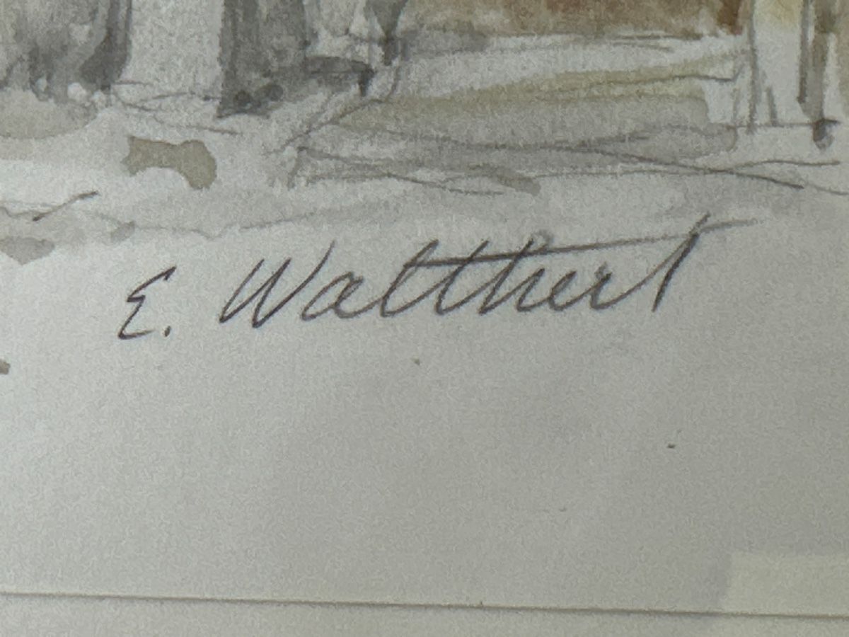 Gemälde: 2er Set Aquarelle - Gemälde von E. Walthiert – Gebraucht aus Zürich von Chaeffeler 3