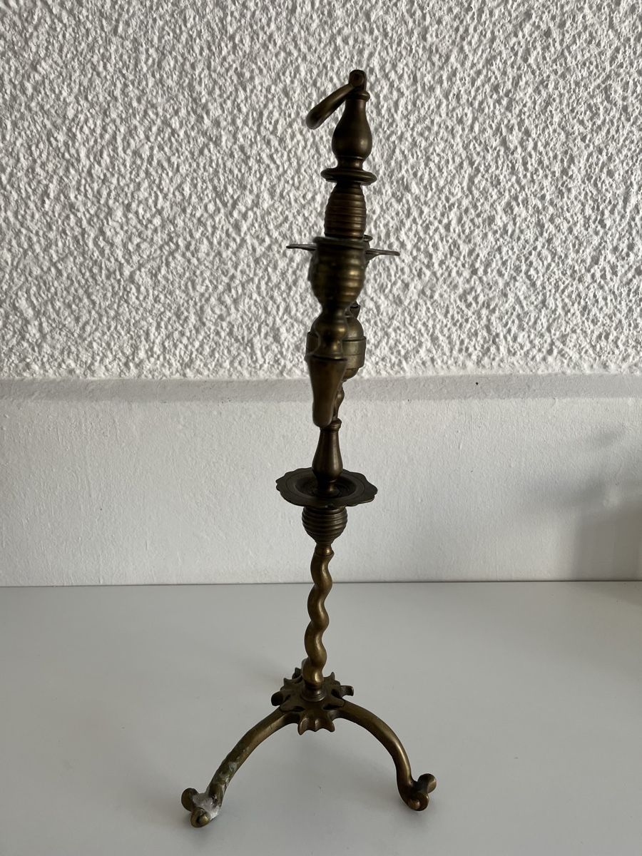 Tutte le decorazioni: alter, grosser, zweiflammiger Kerzenständer / Messing – Usato da Wetzikon ZH venduto da seli03 4