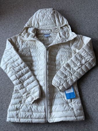 Neue Columbia Silver Falls Hooded Jacke Damen Gr. S offwhite