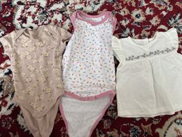 Babykleidung Body und Kleid Grösse 74/80 Set 3-teilig