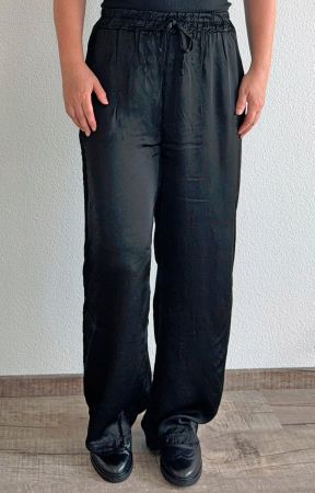 Neue Satinhose Viskose, luftig, leicht, Gr. 36/38, schwarz
