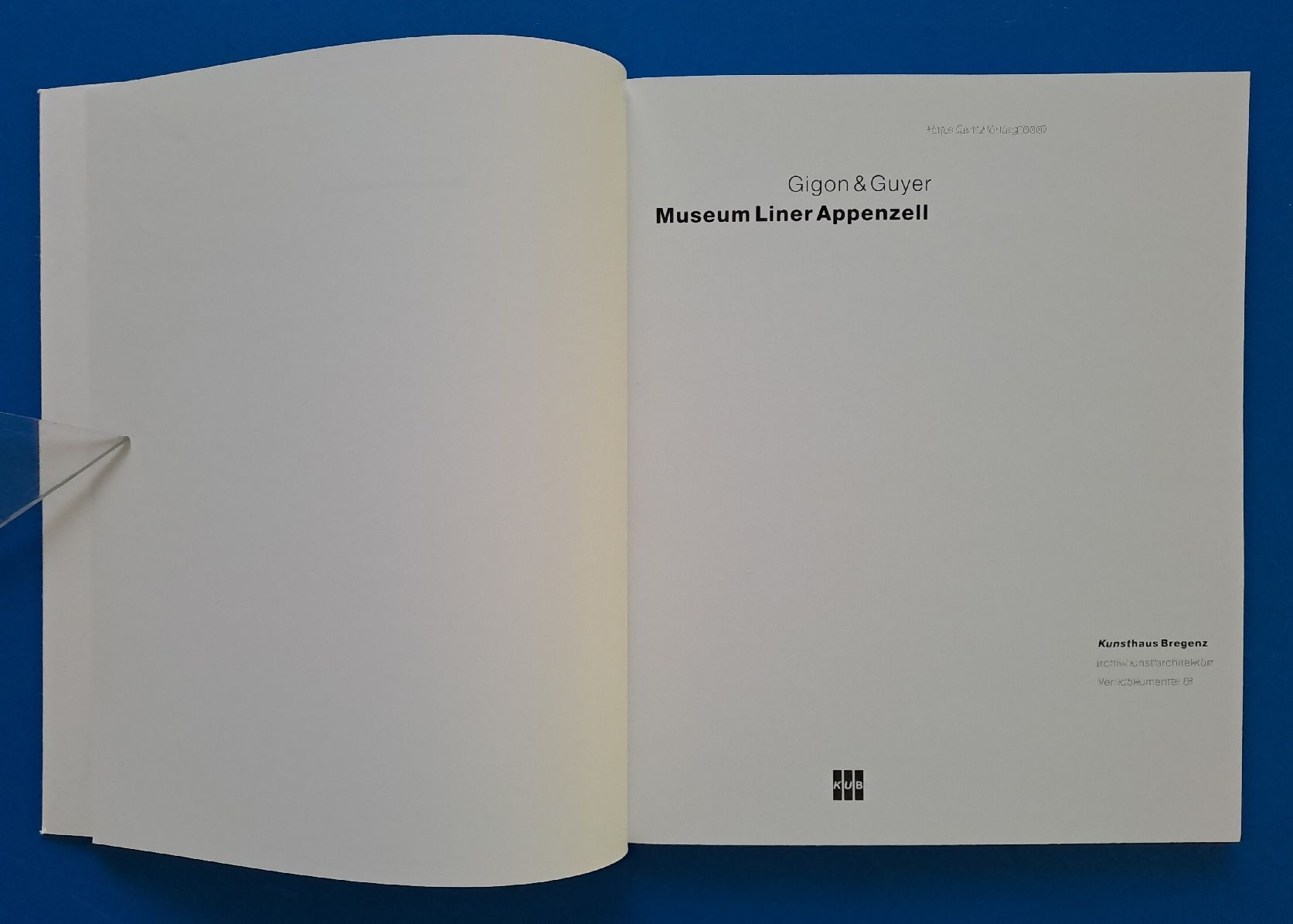 Libri: Gigon & Guyer: Museum Liner Appenzell limit. EA 2000 – Usato da Zürich venduto da archiphil 2
