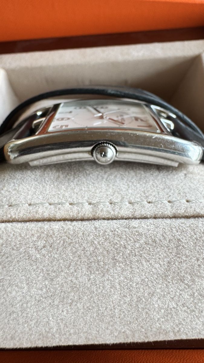 Hermès Orologi: Hermès Cape Cod Stahl, Lederarmband, Top! – Usato da Untersiggenthal venduto da TimeandShine 2