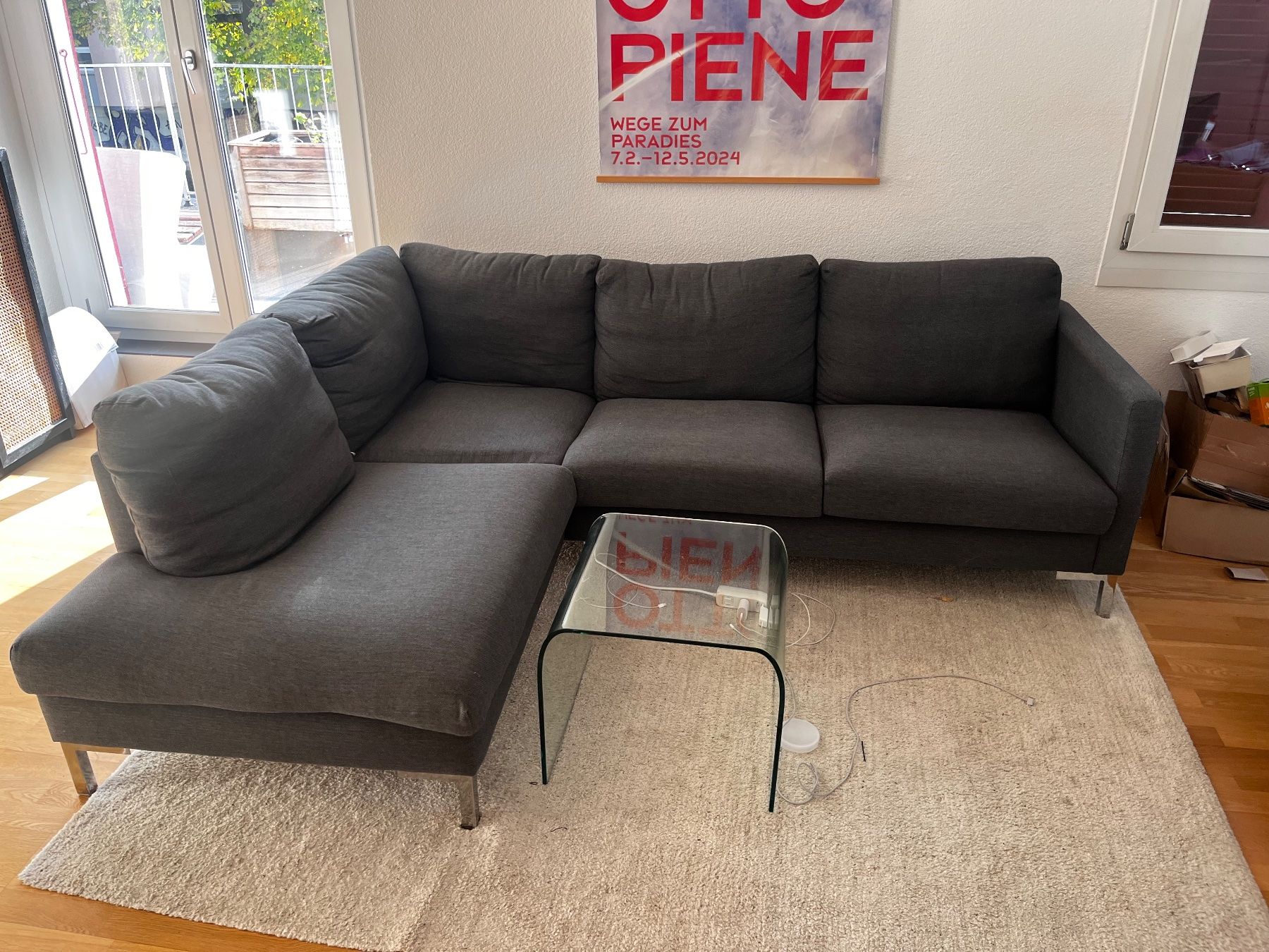 Interio Sofas: graues Interio Ecksofa in sehr gutem Zustand – Gebraucht aus Bern von fra_r775