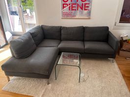 graues Interio Ecksofa in sehr gutem Zustand