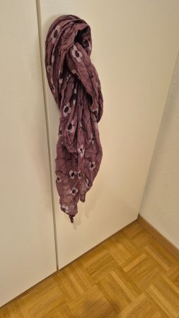 Sciarpa estiva lilla con motivo floreale - Ottimo stato!