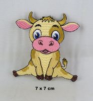 Lustige KUH - Aufnäher - Aufbügler - Stickerei - 7x7cm