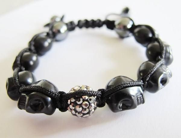 Armbänder & -reifen: Gothic Skull Schädel Armband Shamballa – Neu (gemäss Beschreibung) aus Schwanden GL von UHRKNALL